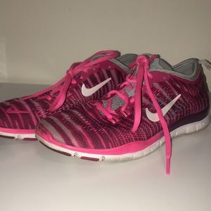 Pink nike sneakers